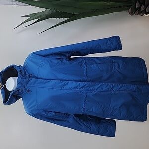 L.L.Bean Womens Fleece Lined ZipUp Winter Warmer Parka Jacket Blue Sz Medium Reg